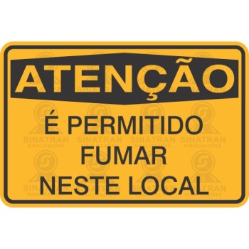 Atenção - é permitido fumar neste local